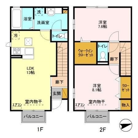 カーサ　フィオーレの物件間取画像